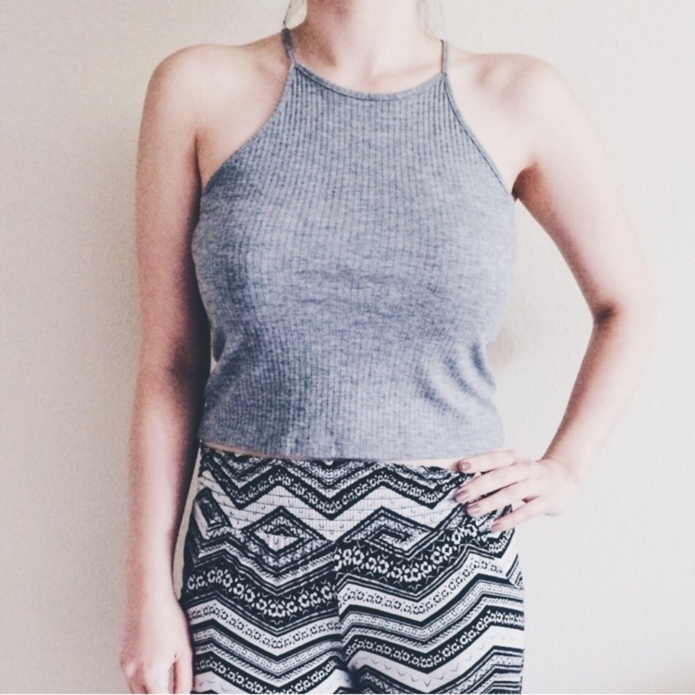 LAST DAY TO PURCHASE! Gray Racerback Top Size XS